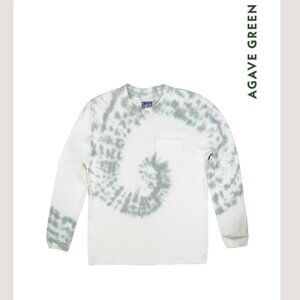 Jungmaven - Swirl Baja Long Sleeve Pocket Tee - Medium - Agave Green